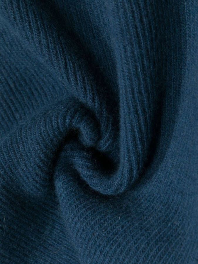 Pringle of Scotland Fijngeribbelde sjaal Blauw