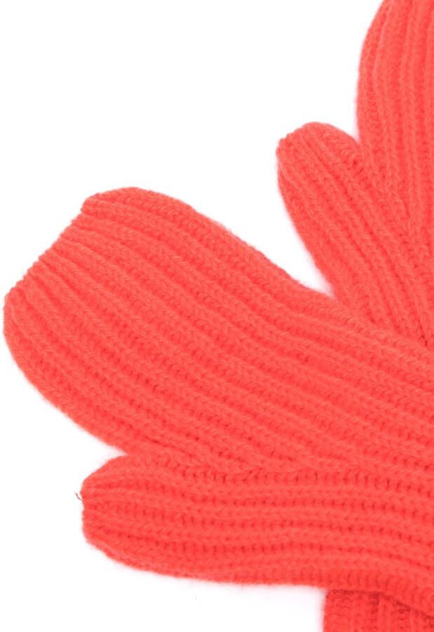Pringle of Scotland Ribgebreide handschoenen Rood