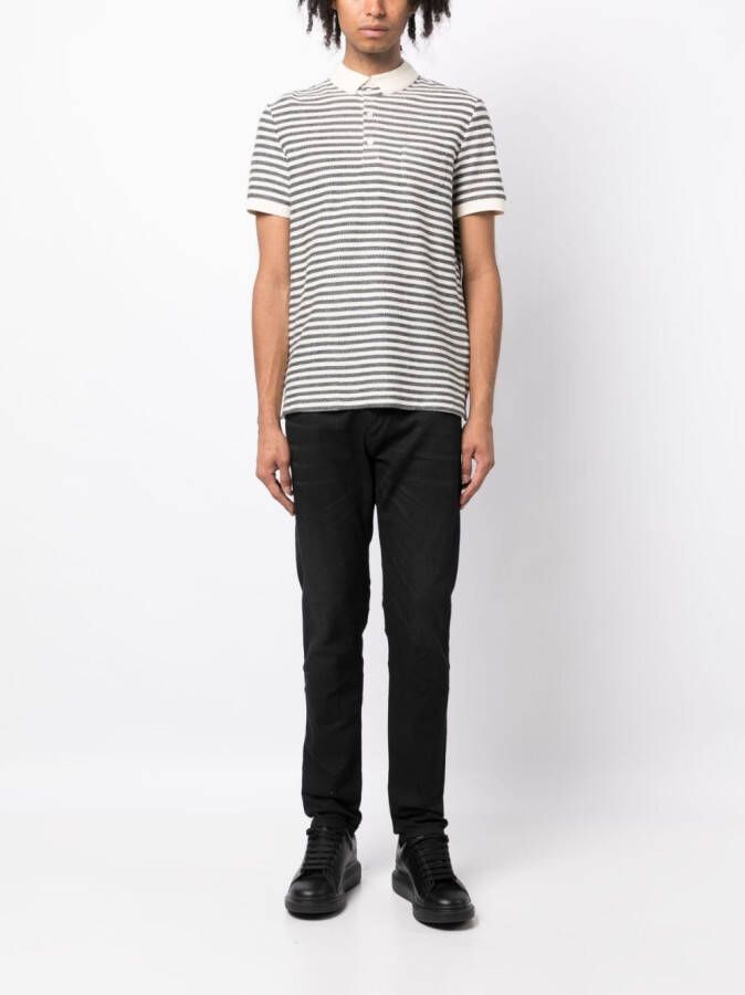 Private Stock Gestreept poloshirt Beige