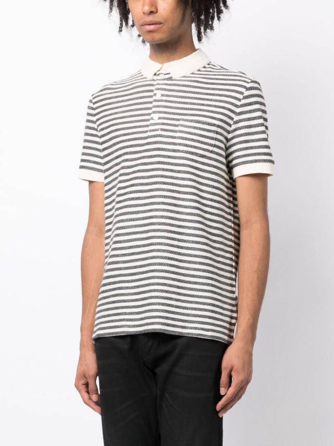 Private Stock Gestreept poloshirt Beige