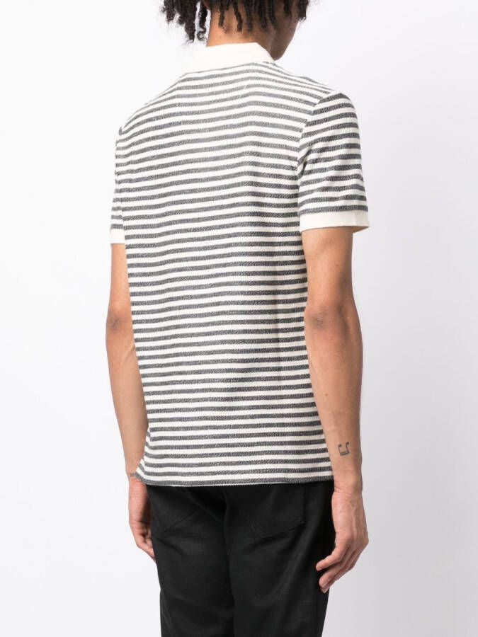 Private Stock Gestreept poloshirt Beige