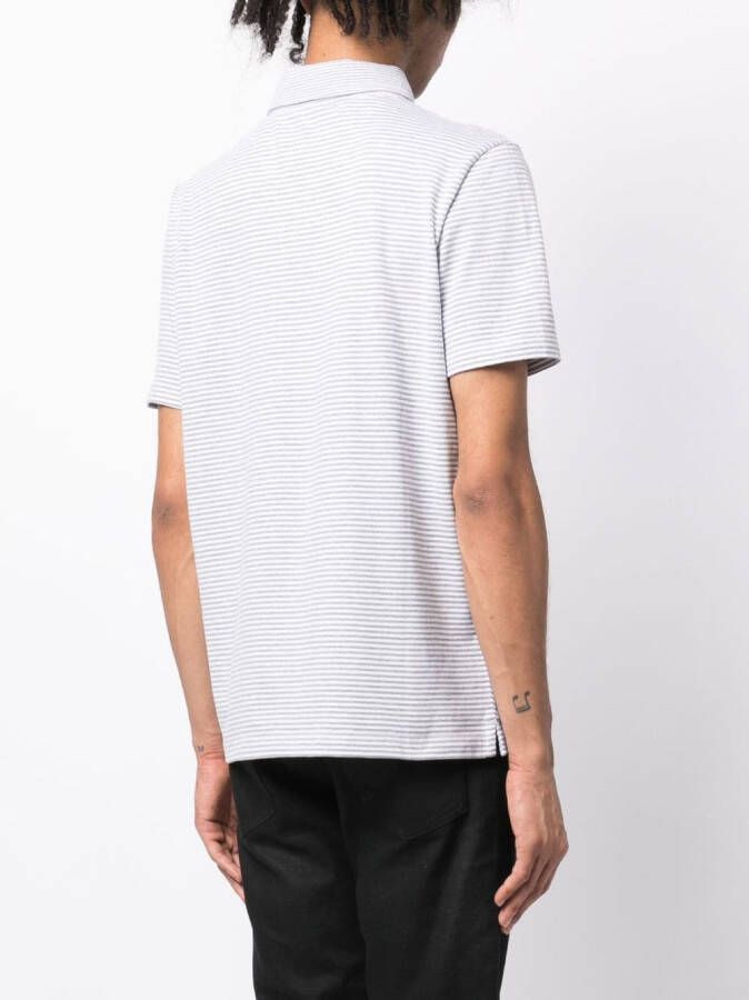 Private Stock Poloshirt met streep Grijs