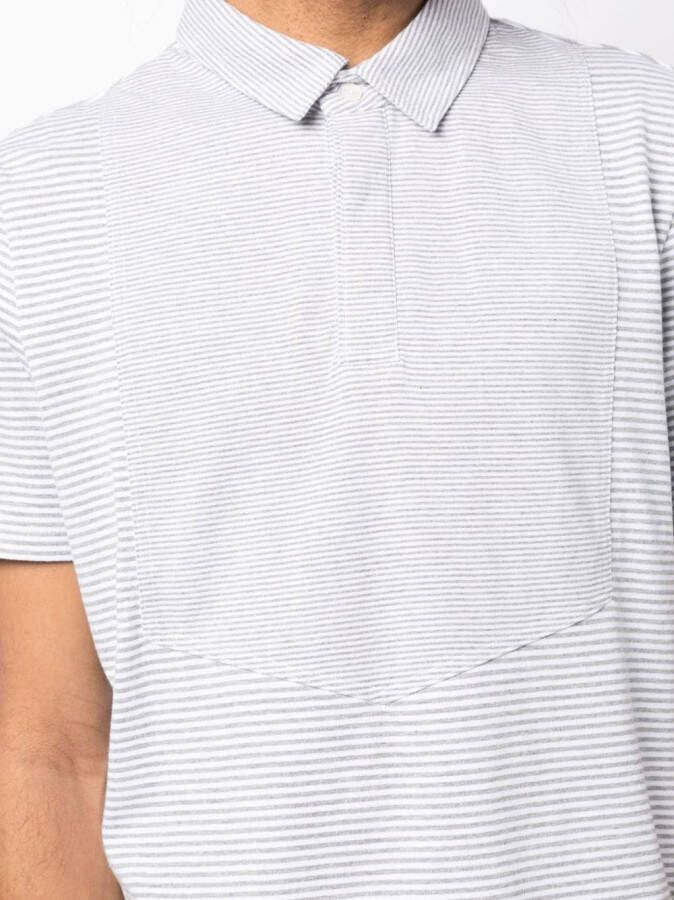 Private Stock Poloshirt met streep Grijs