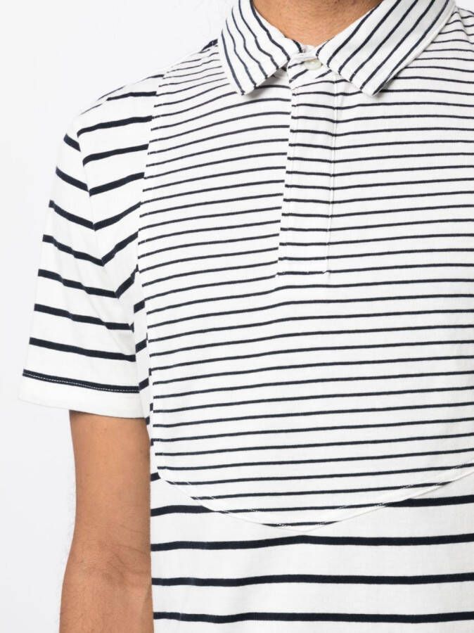 Private Stock Poloshirt met streep Wit