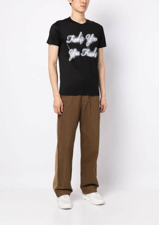 Private Stock T-shirt met print Zwart