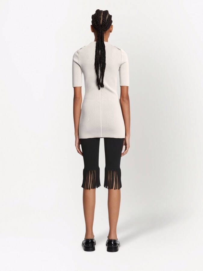 Proenza Schouler Bikershorts met franje Zwart