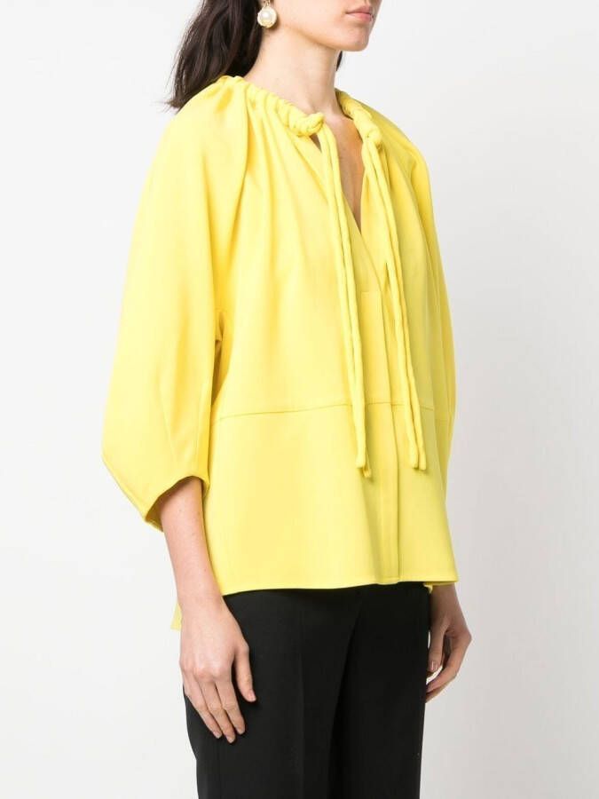 Proenza Schouler Blouse met striksluiting Geel