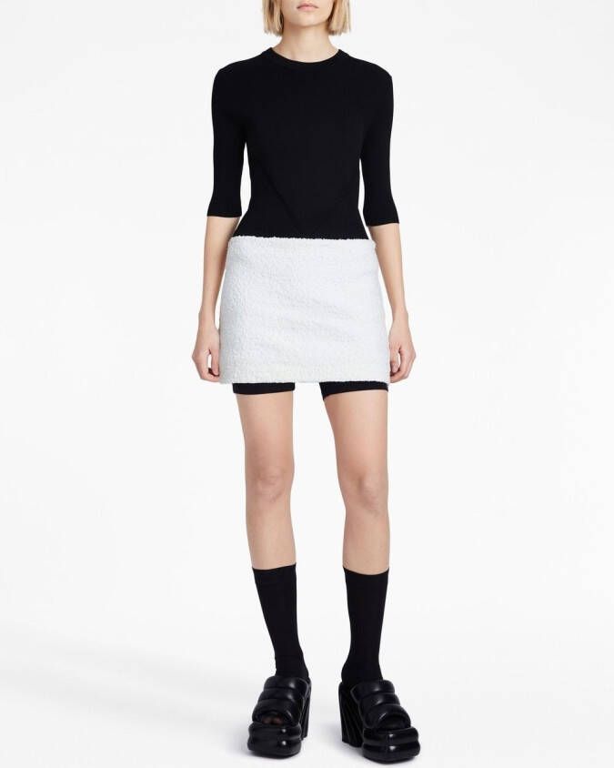 Proenza Schouler Tweed mini-rok Wit