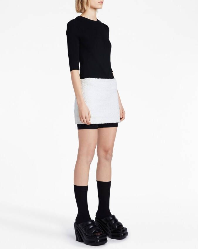 Proenza Schouler Tweed mini-rok Wit