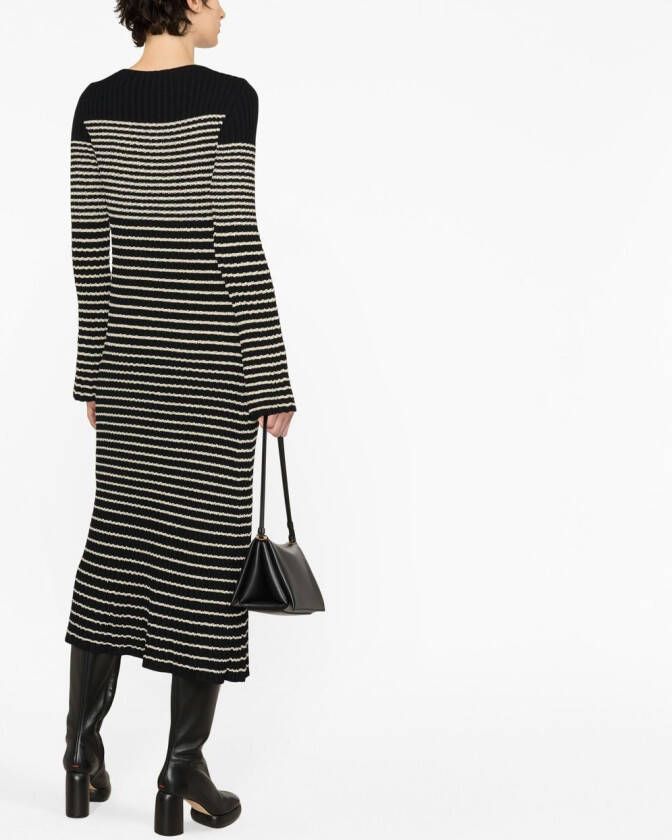 Proenza Schouler Gestreepte jurk Zwart