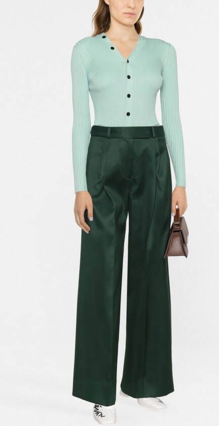 Proenza Schouler Broek met wijde pijpen Groen