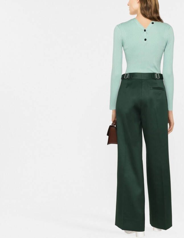 Proenza Schouler Broek met wijde pijpen Groen