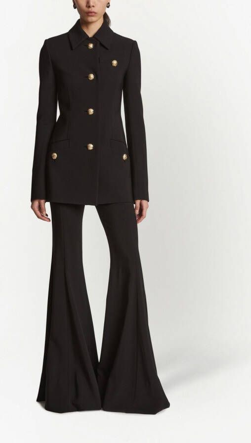 Proenza Schouler Blazer met enkele rij knopen Zwart