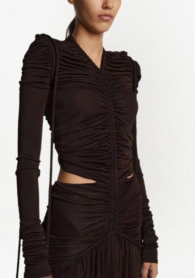 Proenza Schouler Uitgesneden jurk Bruin