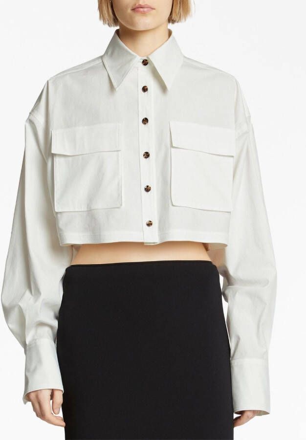 Proenza Schouler Cropped blouse Wit