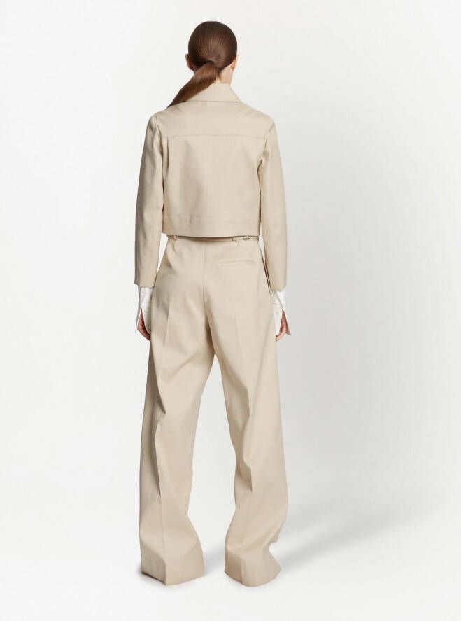 Proenza Schouler Cropped katoenen jack Beige