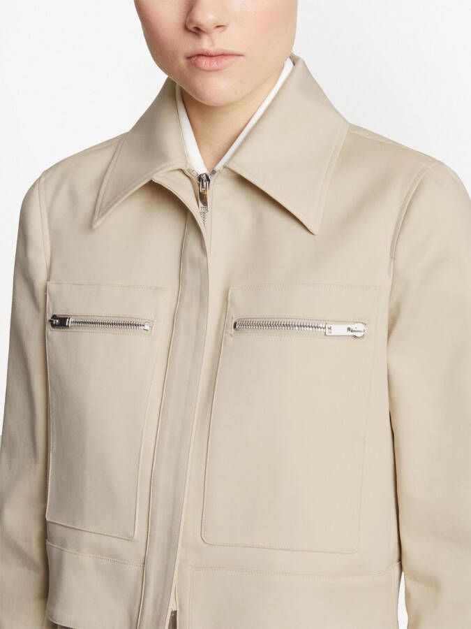 Proenza Schouler Cropped katoenen jack Beige