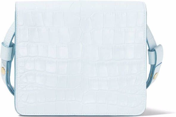 Proenza Schouler Dia day schoudertas met krokodillenleer-effect Blauw