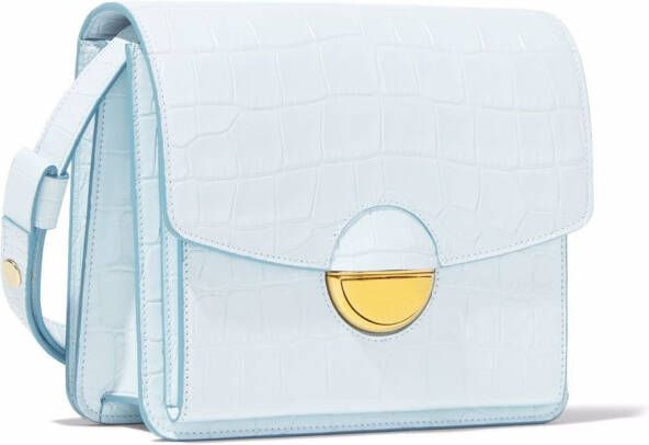 Proenza Schouler Dia day schoudertas met krokodillenleer-effect Blauw