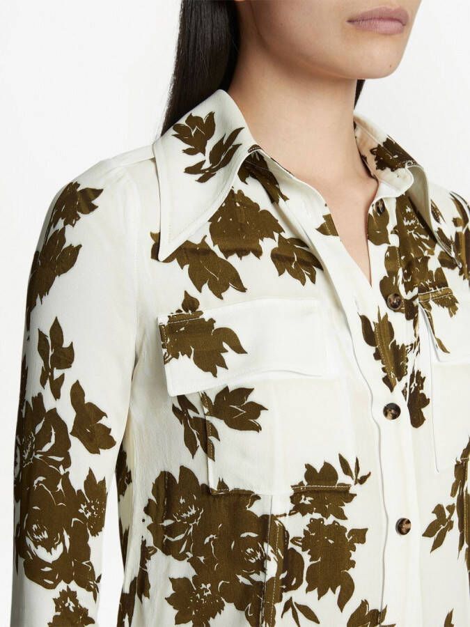 Proenza Schouler Blouse met bloemenprint Wit