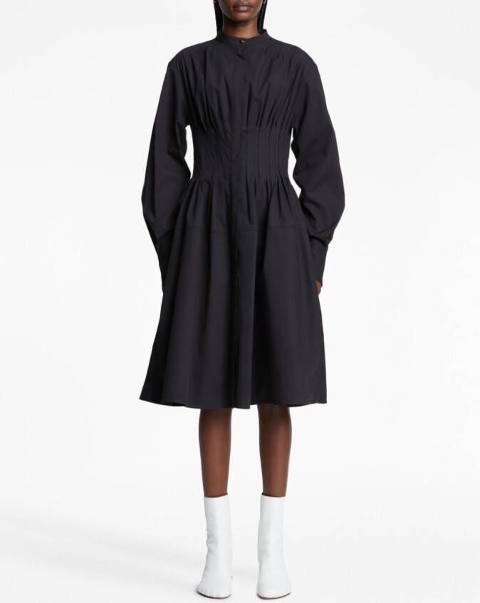 Proenza Schouler Geplooide blousejurk Zwart