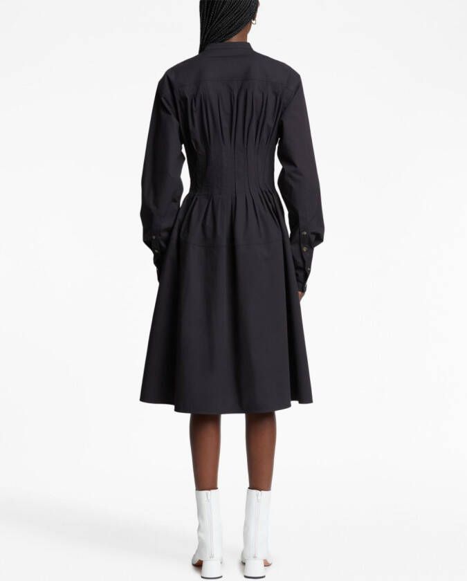 Proenza Schouler Geplooide blousejurk Zwart