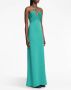 Proenza Schouler Getailleerde maxi-halterjurk Groen - Thumbnail 3