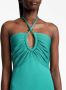 Proenza Schouler Getailleerde maxi-halterjurk Groen - Thumbnail 5