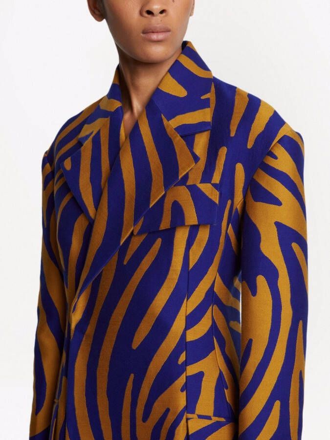 Proenza Schouler Jas met dubbele rij knopen Blauw