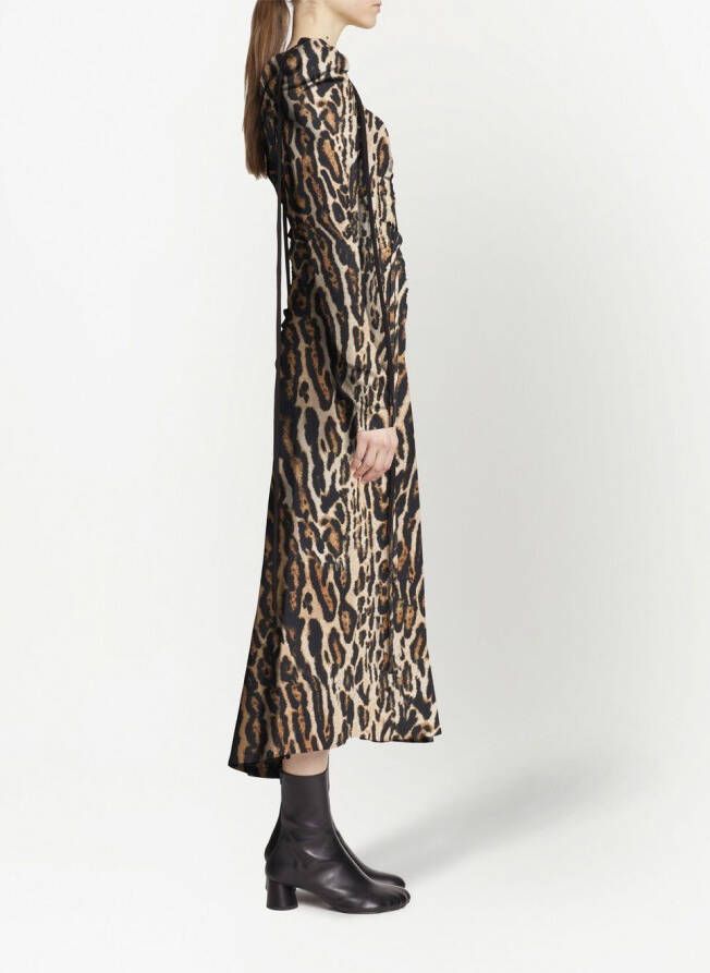 Proenza Schouler Jurk met luipaardprint Bruin