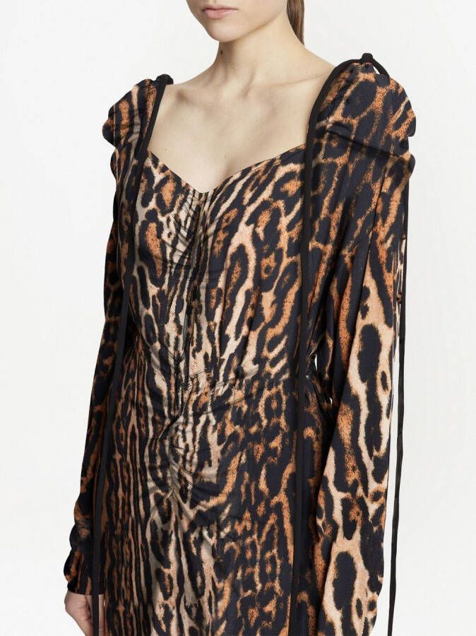 Proenza Schouler Jurk met luipaardprint Bruin