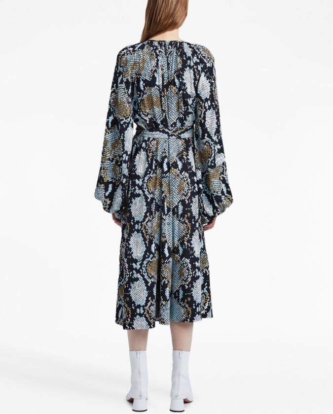 Proenza Schouler Jurk met slangenprint Zwart