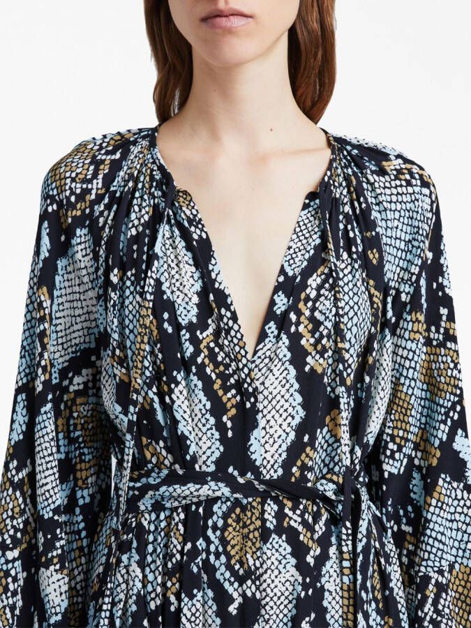 Proenza Schouler Jurk met slangenprint Zwart