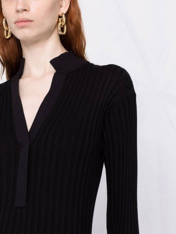 Proenza Schouler Jurk met V-hals Zwart