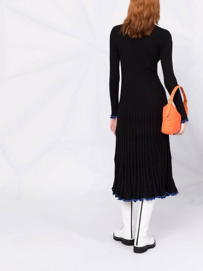 Proenza Schouler Jurk met V-hals Zwart