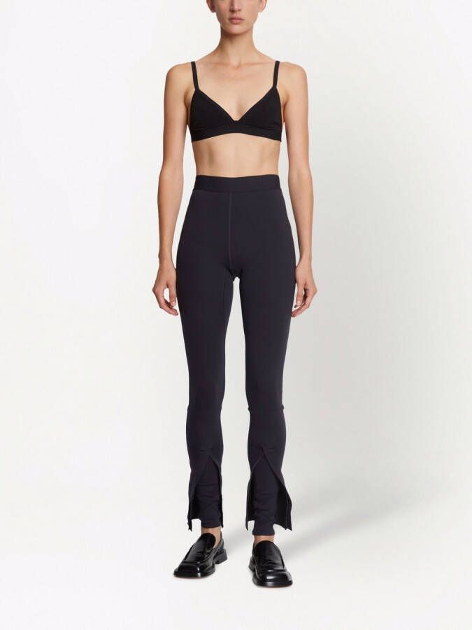 Proenza Schouler Legging met gespleten cuffs Zwart