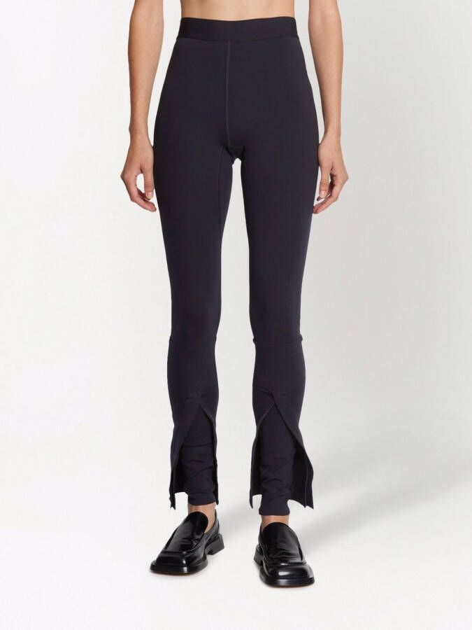 Proenza Schouler Legging met gespleten cuffs Zwart