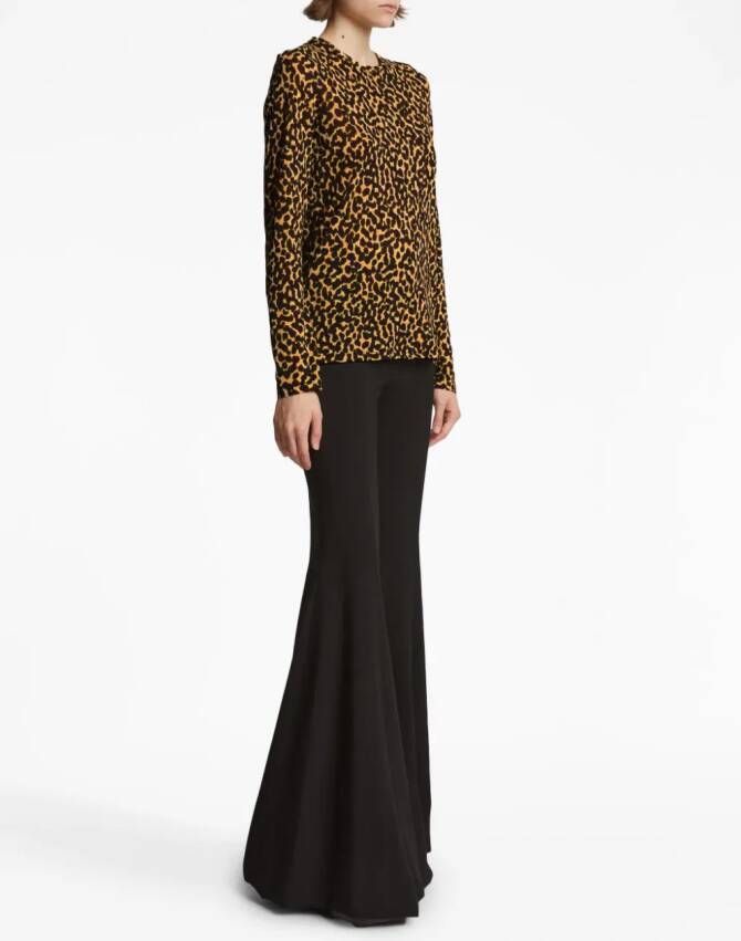 Proenza Schouler leopard-print long-sleeve T-shirt Geel