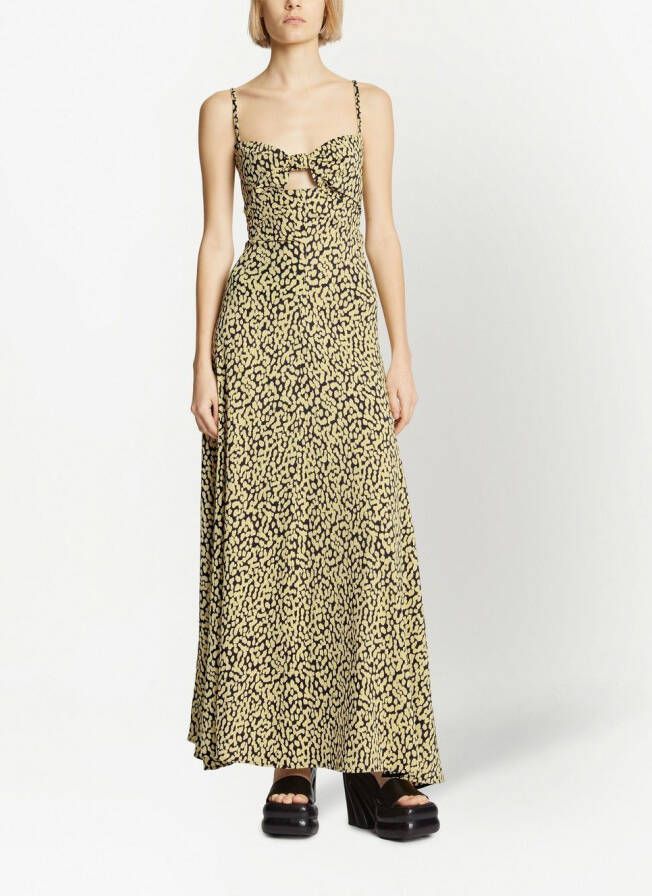 Proenza Schouler Jurk met luipaardprint Zwart