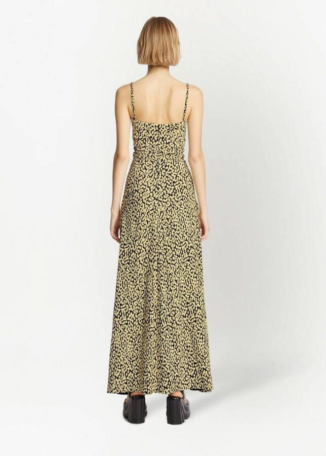 Proenza Schouler Jurk met luipaardprint Zwart