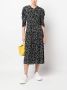 Proenza Schouler Maxi-jurk met abstract patroon Zwart - Thumbnail 2