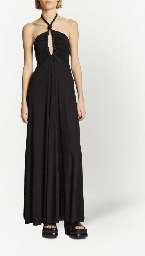 Proenza Schouler Maxi-jurk met halternek Zwart