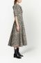 Proenza Schouler Midi-jurk met zebraprint Beige - Thumbnail 3