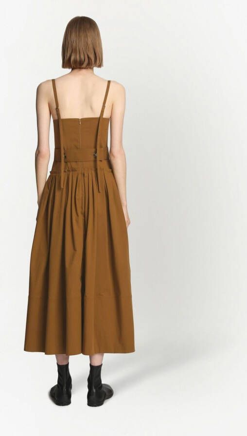 Proenza Schouler Midi-jurk met bustiere Bruin
