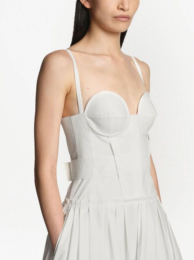 Proenza Schouler Midi-jurk met bustiere Wit