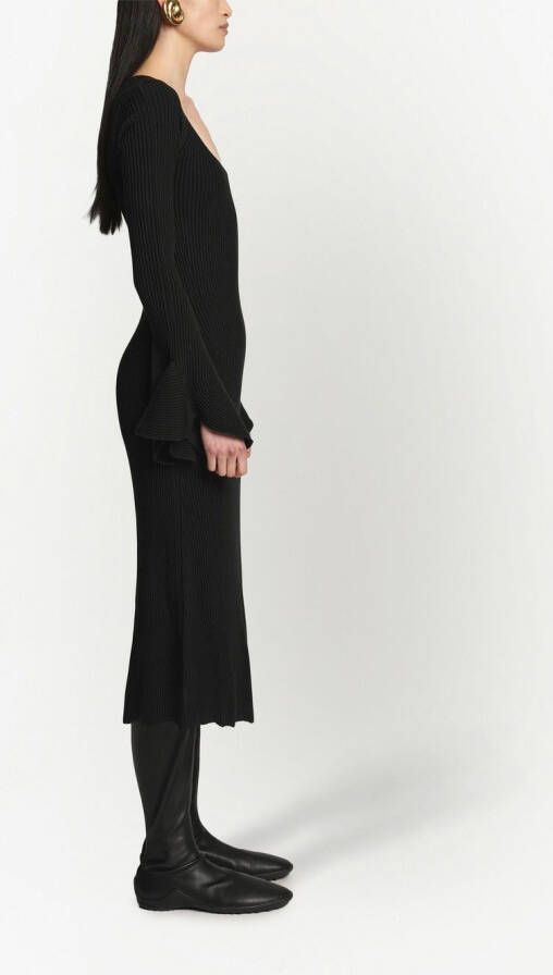 Proenza Schouler Mini-jurk met flared mouwen Zwart