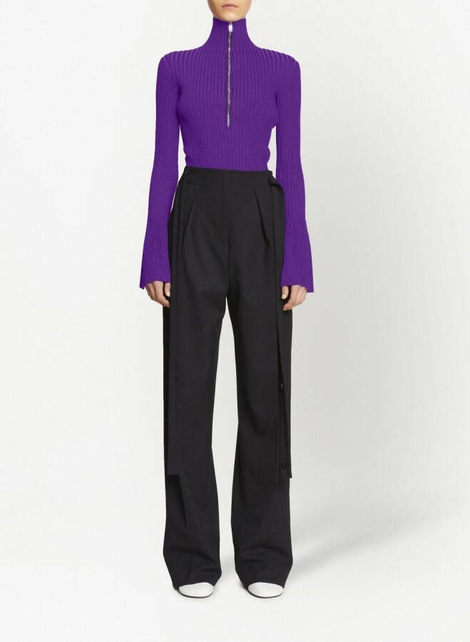 Proenza Schouler Ribgebreide top Paars