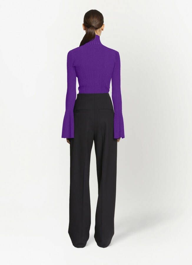Proenza Schouler Ribgebreide top Paars