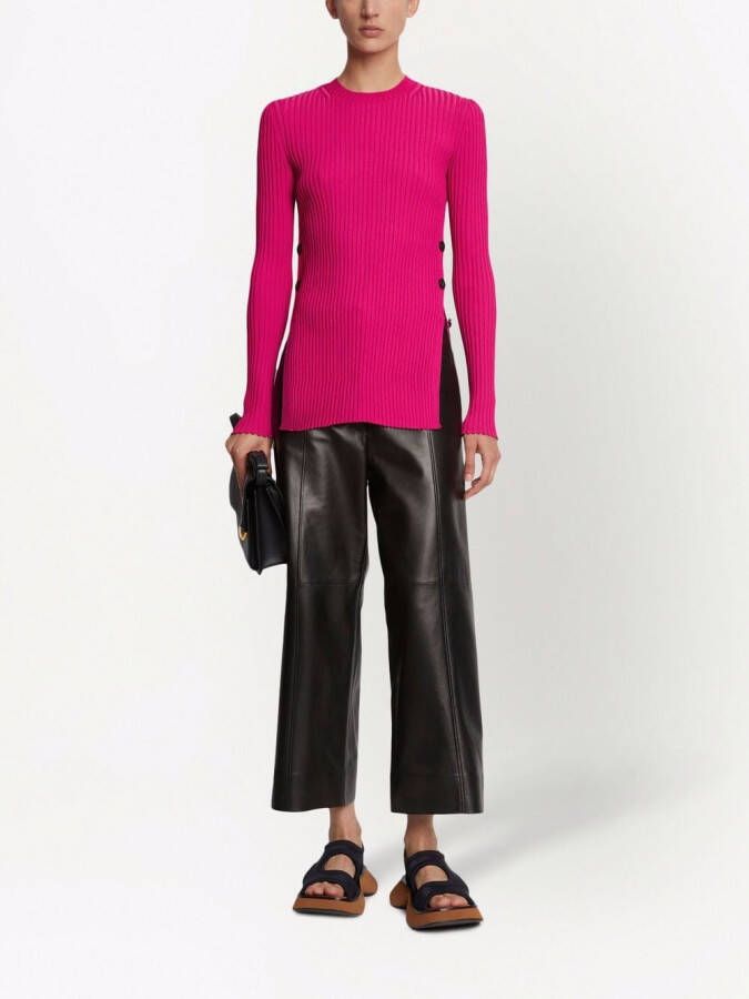 Proenza Schouler Ribgebreide trui Roze