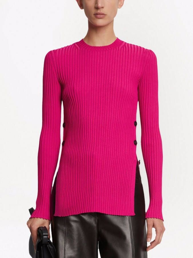 Proenza Schouler Ribgebreide trui Roze